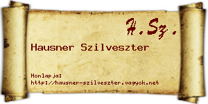 Hausner Szilveszter névjegykártya